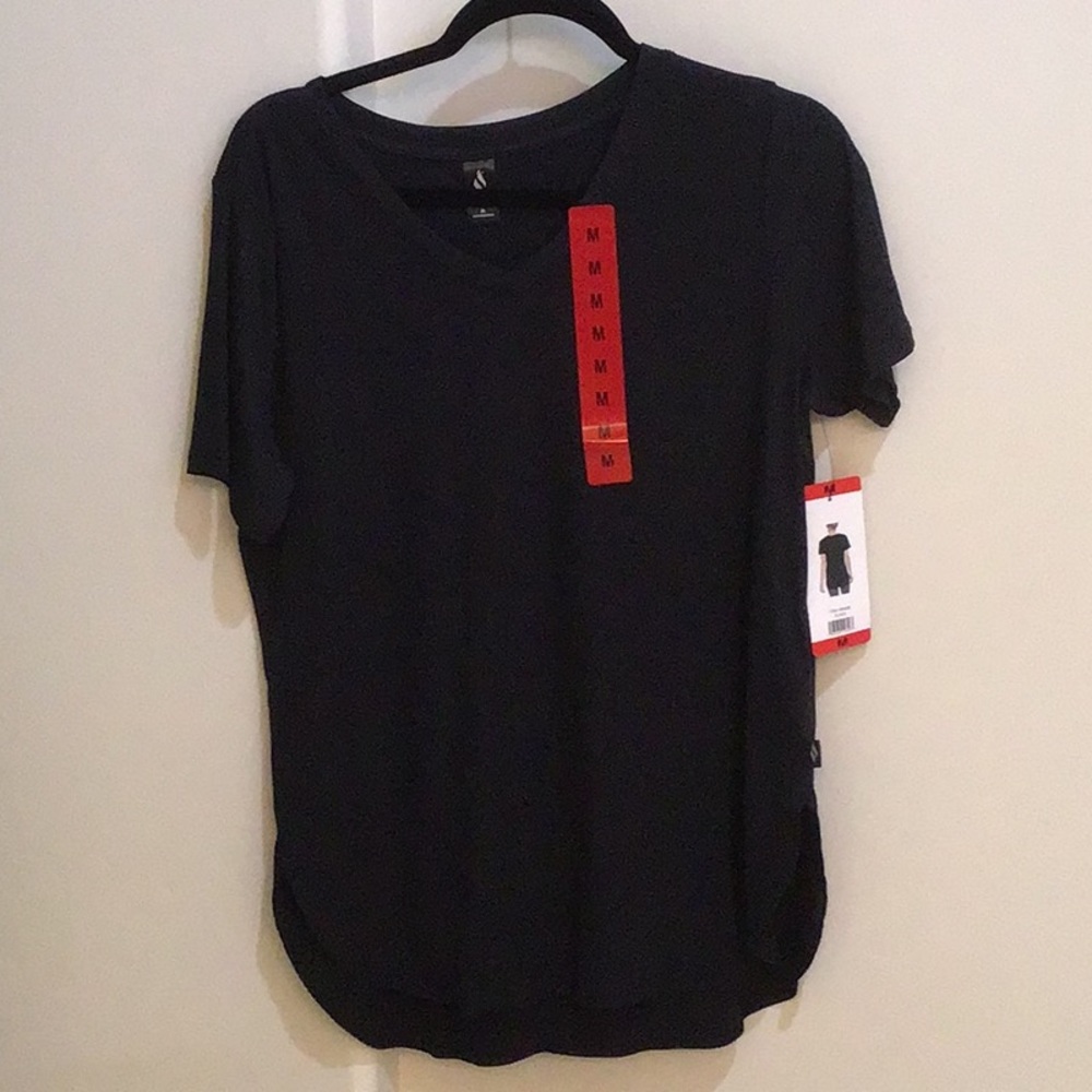 NWT Skechers Women's Moisture Wicking Active Tee Lightweight Rib V-Neck T-Shirt